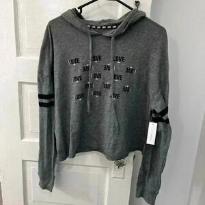 NWT‎ lightweight gray cut off hoodie from New York & Co